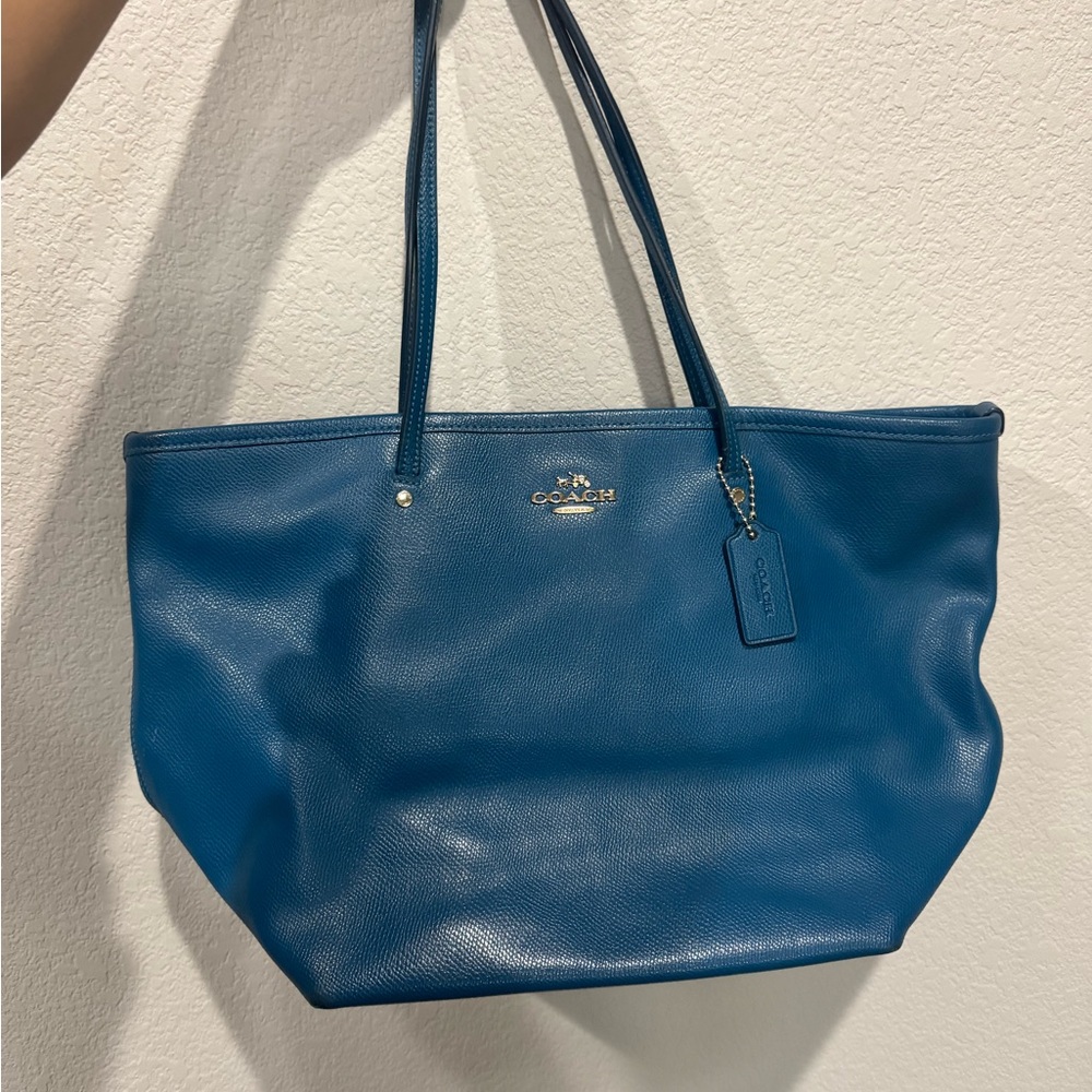 Blue Coach Tote